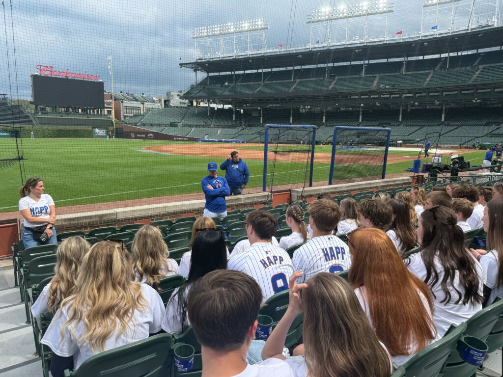 BC2M Club Members at the Chicago Cubs Mental Health Night with Ian Happ and the Happ Foundation.