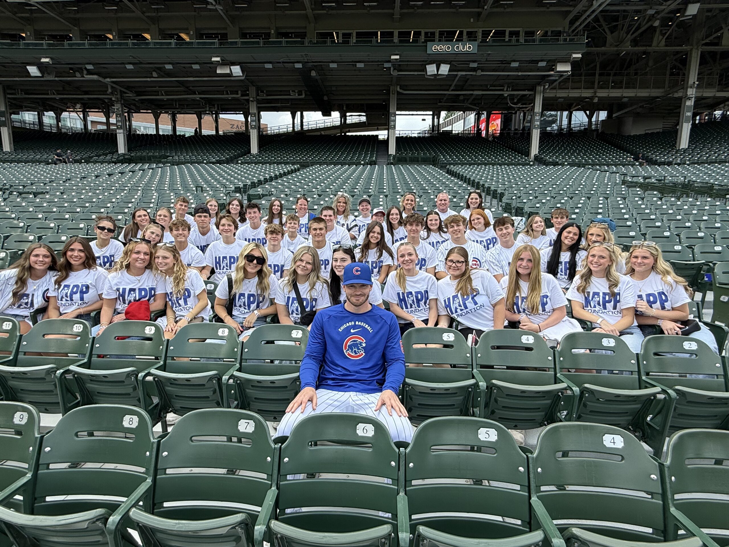 BC2M Club Members at the Chicago Cubs Mental Health Night with Ian Happ and the Happ Foundation.
